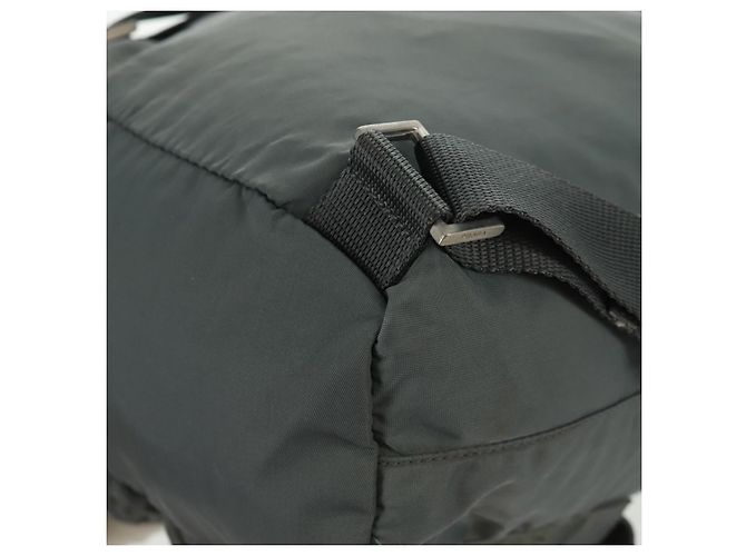 PRADA Backpack Nylon Gray Silver Auth gh1618 Brown Silvery - view 16