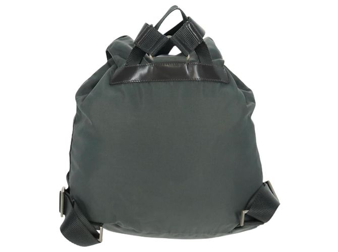 PRADA Backpack Nylon Gray Silver Auth gh1618 Brown Silvery - view 3