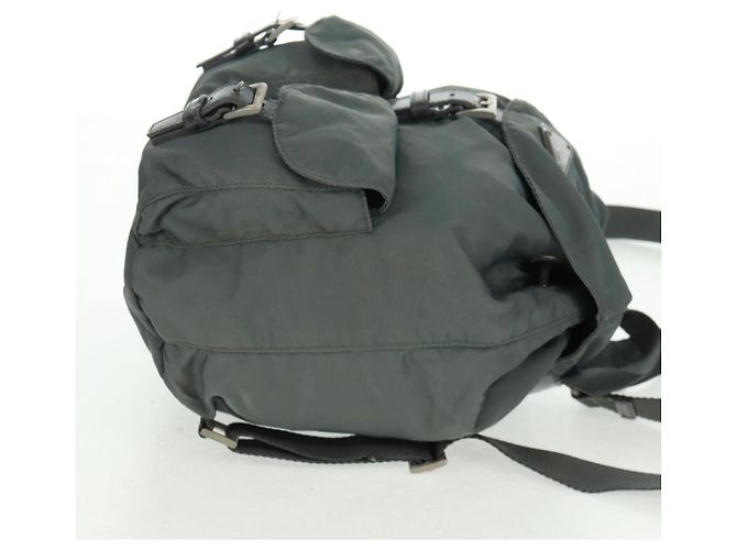 PRADA Backpack Nylon Gray Silver Auth gh1618 Brown Silvery - view 5