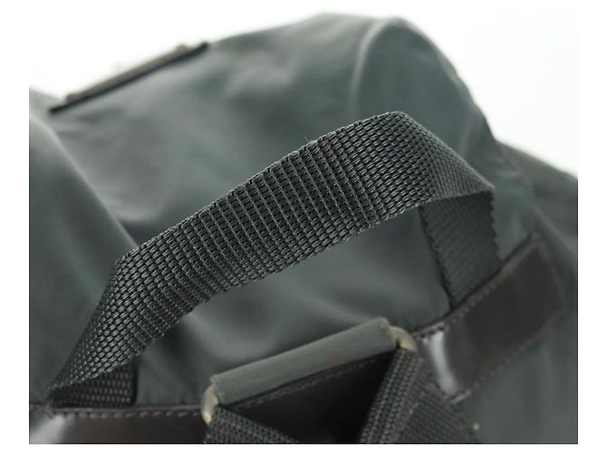 PRADA Backpack Nylon Gray Silver Auth gh1618 Brown Silvery - view 7