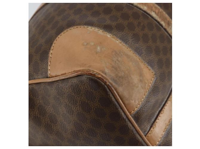 Céline Borsa Boston in tela Macadam CELINE in pelle PVC marrone oro Auth 160040 D'oro - vista 13