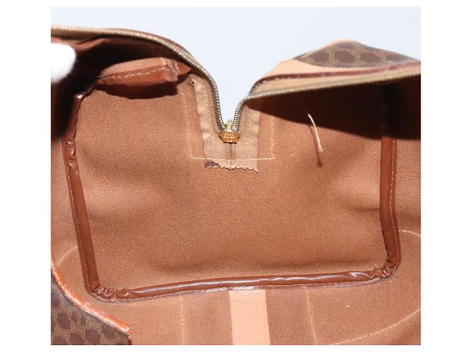 Céline Borsa Boston in tela Macadam CELINE in pelle PVC marrone oro Auth 160040 D'oro - vista 18