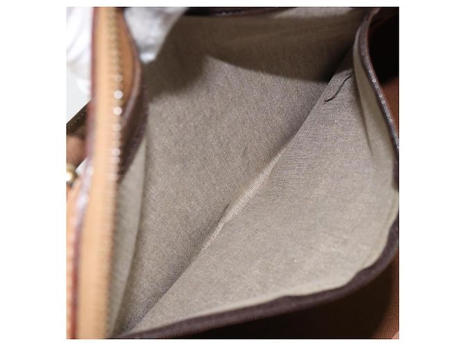 Céline Borsa Boston in tela Macadam CELINE in pelle PVC marrone oro Auth 160040 D'oro - vista 20