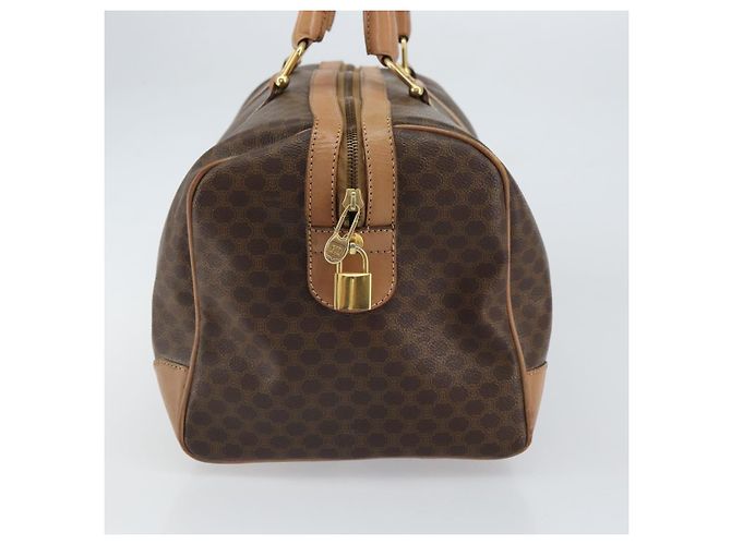 Céline Borsa Boston in tela Macadam CELINE in pelle PVC marrone oro Auth 160040 D'oro - vista 4