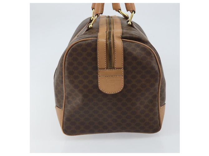 Céline Borsa Boston in tela Macadam CELINE in pelle PVC marrone oro Auth 160040 D'oro - vista 5