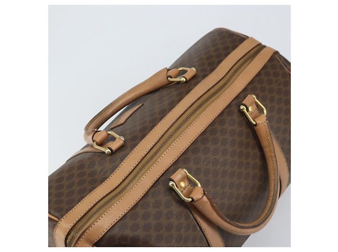Céline Borsa Boston in tela Macadam CELINE in pelle PVC marrone oro Auth 160040 D'oro - vista 6