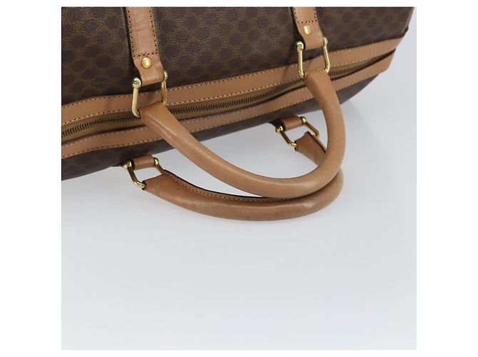 Céline Borsa Boston in tela Macadam CELINE in pelle PVC marrone oro Auth 160040 D'oro - vista 7