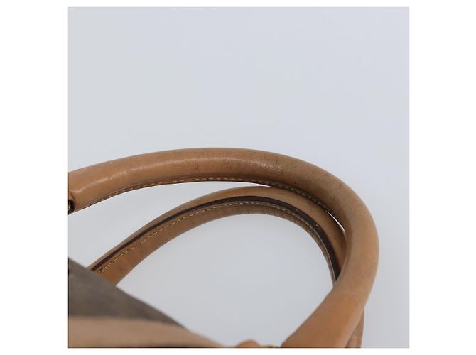 Céline Borsa Boston in tela Macadam CELINE in pelle PVC marrone oro Auth 160040 D'oro - vista 8