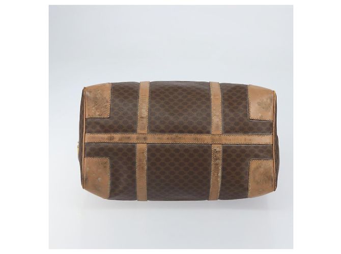 Céline Borsa Boston in tela Macadam CELINE in pelle PVC marrone oro Auth 160040 D'oro - vista 9