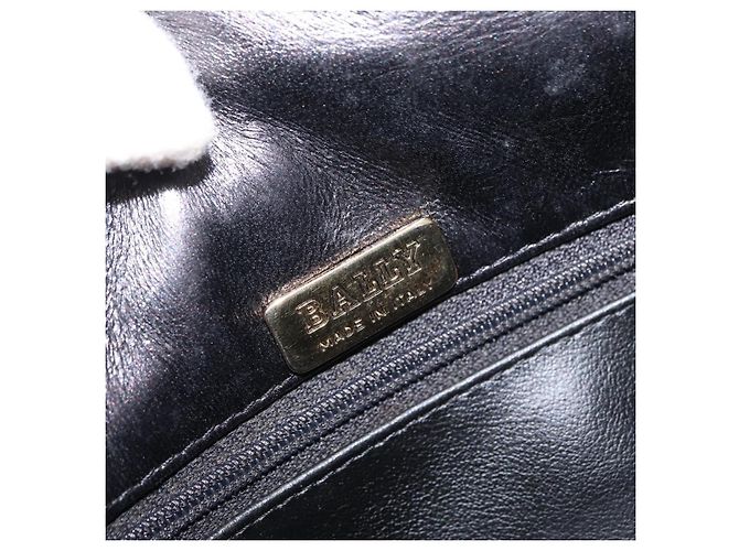 BALLY Borsa a Spalla con Catena Pelle Nera Oro Auth 161547 Nero D'oro - vista 16