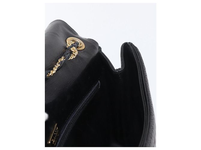 BALLY Borsa a Spalla con Catena Pelle Nera Oro Auth 161547 Nero D'oro - vista 18