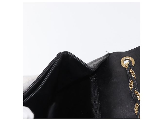 BALLY Borsa a Spalla con Catena Pelle Nera Oro Auth 161547 Nero D'oro - vista 19