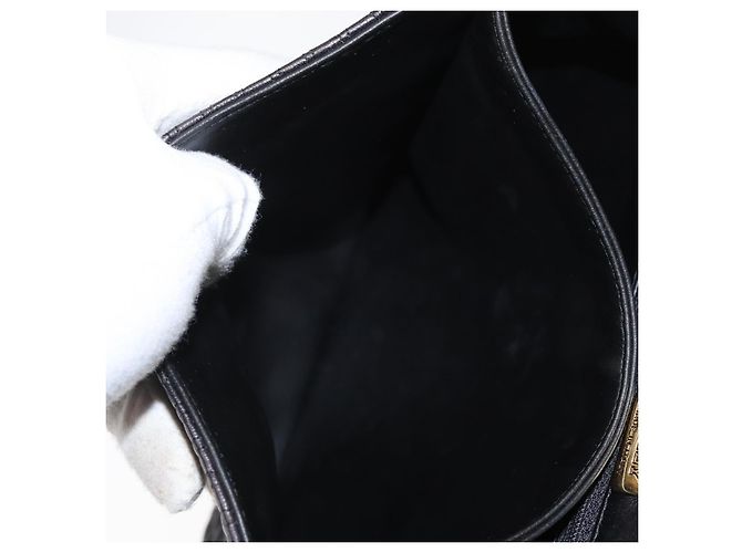 BALLY Borsa a Spalla con Catena Pelle Nera Oro Auth 161547 Nero D'oro - vista 20