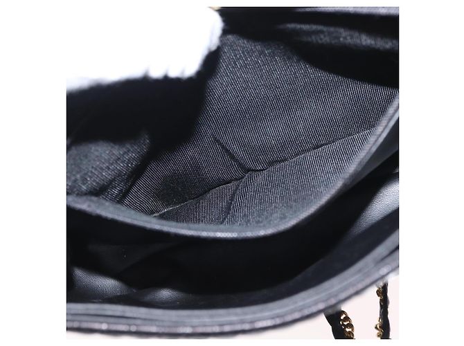 BALLY Borsa a Spalla con Catena Pelle Nera Oro Auth 161547 Nero D'oro - vista 22