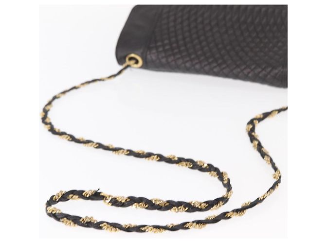 BALLY Borsa a Spalla con Catena Pelle Nera Oro Auth 161547 Nero D'oro - vista 7