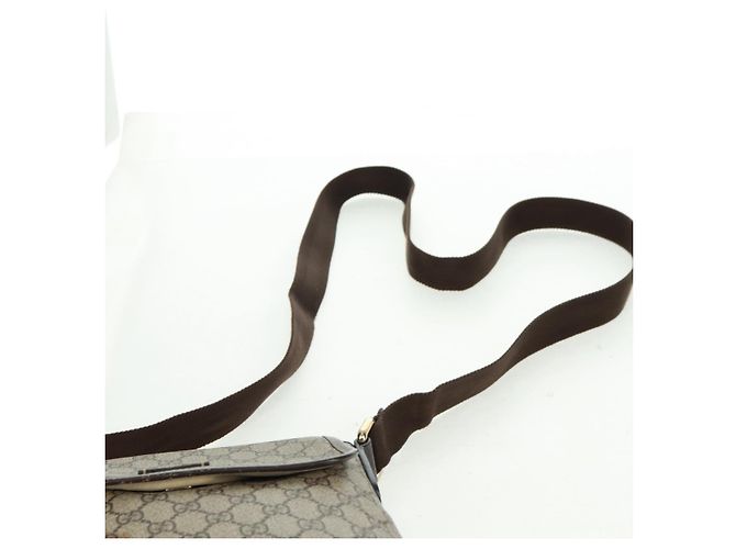 Gucci Borsa a Spalla GG Supreme PVC Beige Oro 223666 Auth 162948 D'oro - vista 10