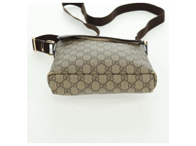 Gucci Borsa a Spalla GG Supreme PVC Beige Oro 223666 Auth 162948 D'oro - vista 11