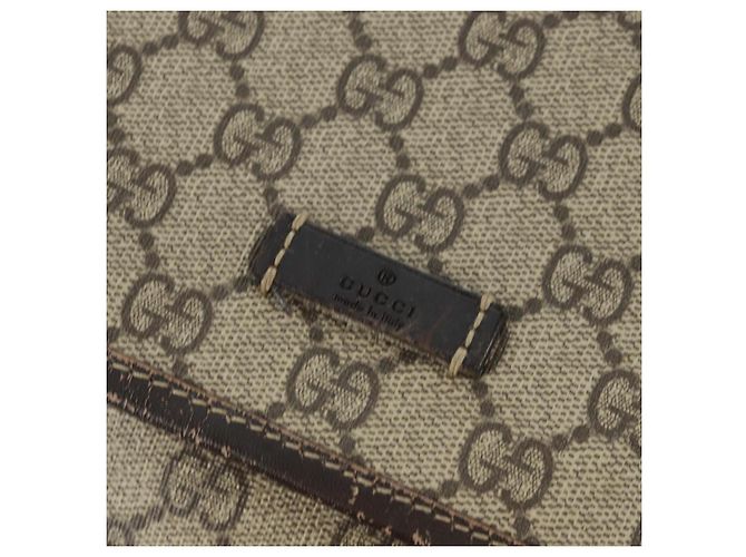 Gucci Borsa a Spalla GG Supreme PVC Beige Oro 223666 Auth 162948 D'oro - vista 17