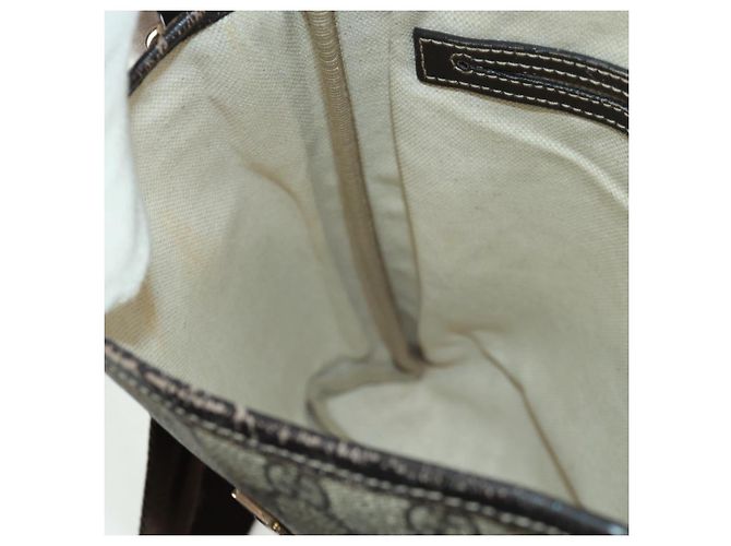 Gucci Borsa a Spalla GG Supreme PVC Beige Oro 223666 Auth 162948 D'oro - vista 23