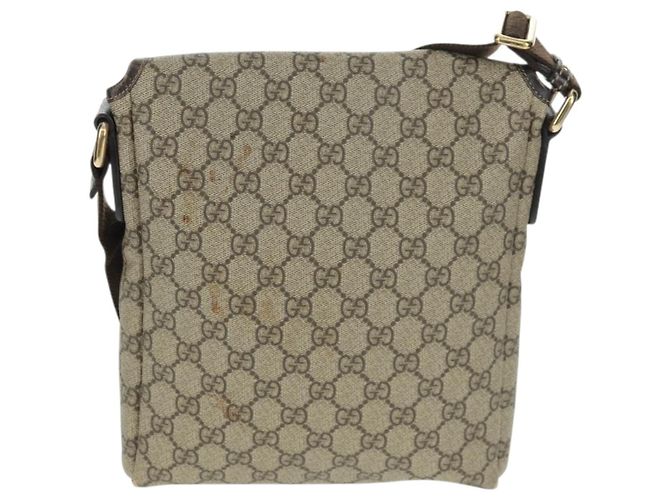 Gucci Borsa a Spalla GG Supreme PVC Beige Oro 223666 Auth 162948 D'oro - vista 4