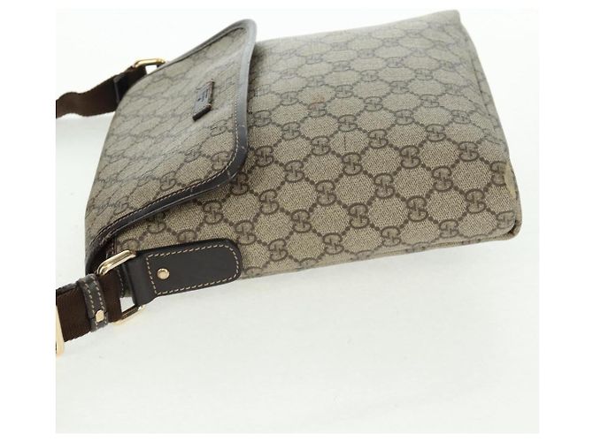 Gucci Borsa a Spalla GG Supreme PVC Beige Oro 223666 Auth 162948 D'oro - vista 6