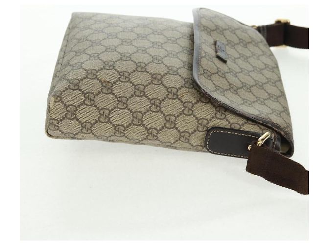 Gucci Borsa a Spalla GG Supreme PVC Beige Oro 223666 Auth 162948 D'oro - vista 7