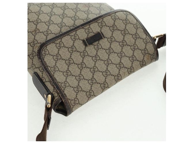 Gucci Borsa a Spalla GG Supreme PVC Beige Oro 223666 Auth 162948 D'oro - vista 8