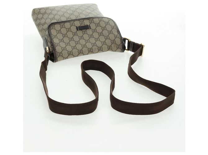 Gucci Borsa a Spalla GG Supreme PVC Beige Oro 223666 Auth 162948 D'oro - vista 9
