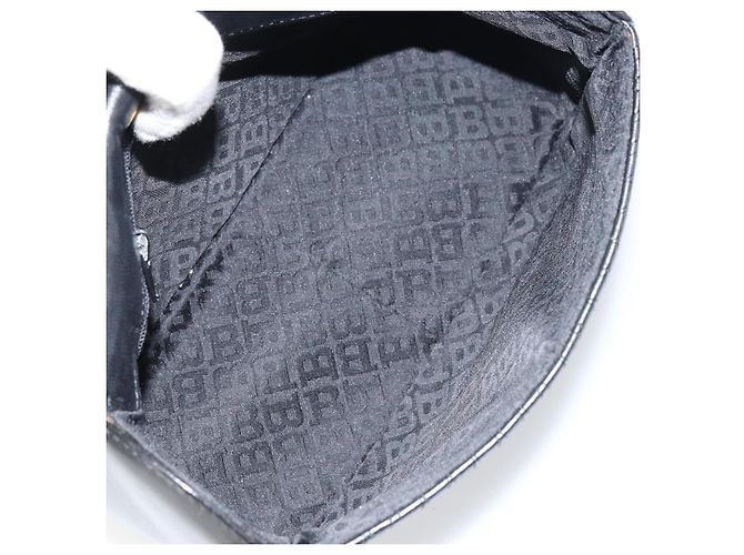 BALLY Bolso de mano de cuero negro y dorado Auth 161359 - vista 17