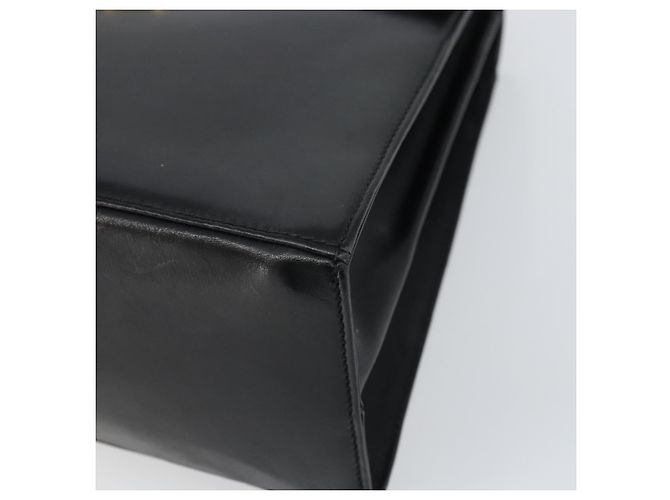 Borsa a mano Gancini in pelle nera e oro Salvatore Ferragamo Auth hk3303 Nero D'oro - vista 10