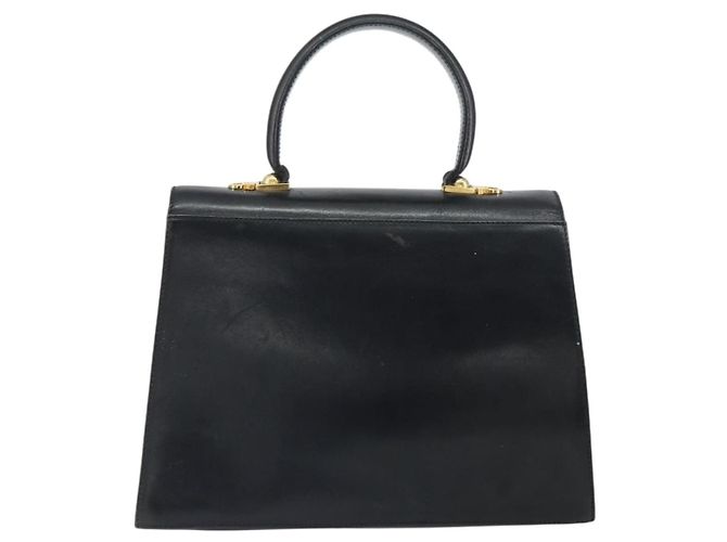 Borsa a mano Gancini in pelle nera e oro Salvatore Ferragamo Auth hk3303 Nero D'oro - vista 3