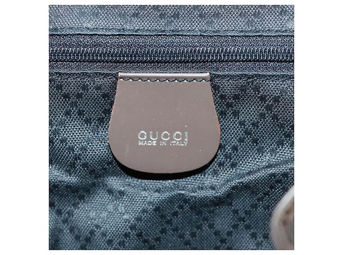 Zaino in nylon Gucci Bamboo marrone argento 003 2058 0016 5 Auth 161352 - vista 22