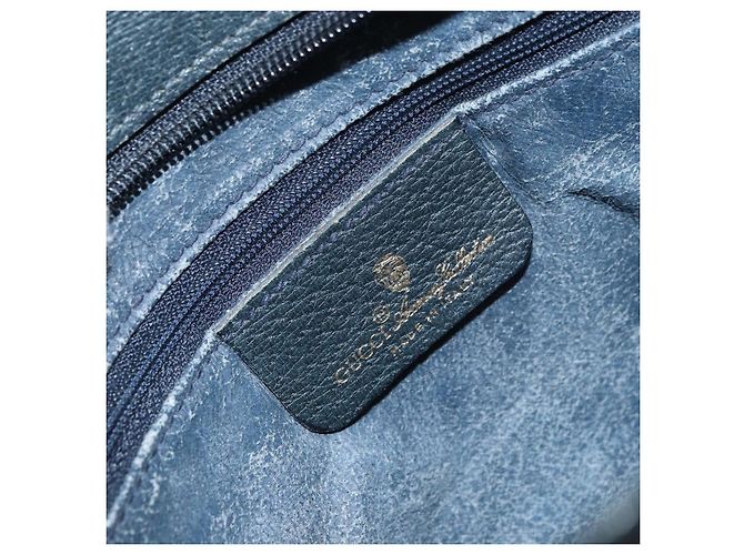 Borsa a Spalla Gucci GG Supreme Sherry Line PVC Blu Navy Oro 41 02 090 Auth 159405 D'oro - vista 16