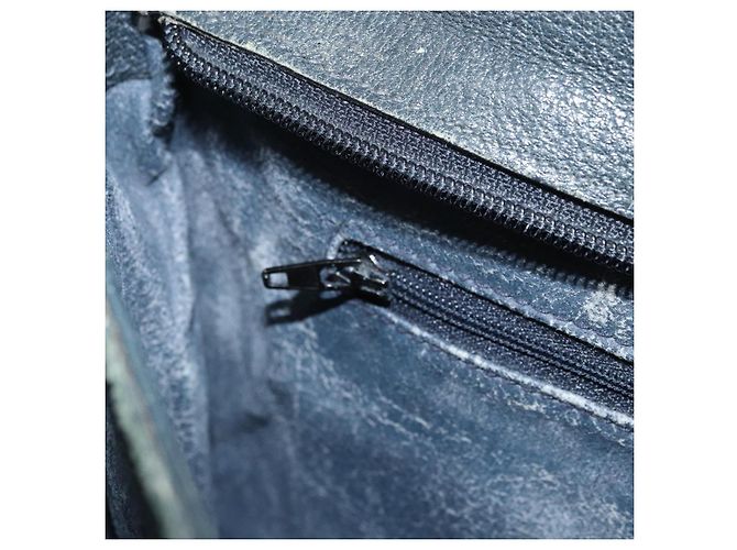 Borsa a Spalla Gucci GG Supreme Sherry Line PVC Blu Navy Oro 41 02 090 Auth 159405 D'oro - vista 20