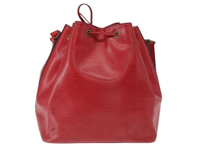 Noe LOUIS VUITTON Borsa a Spalla Petit Noé Epi Rossa M44107 LV Auth 161368 Rosso - vista 2