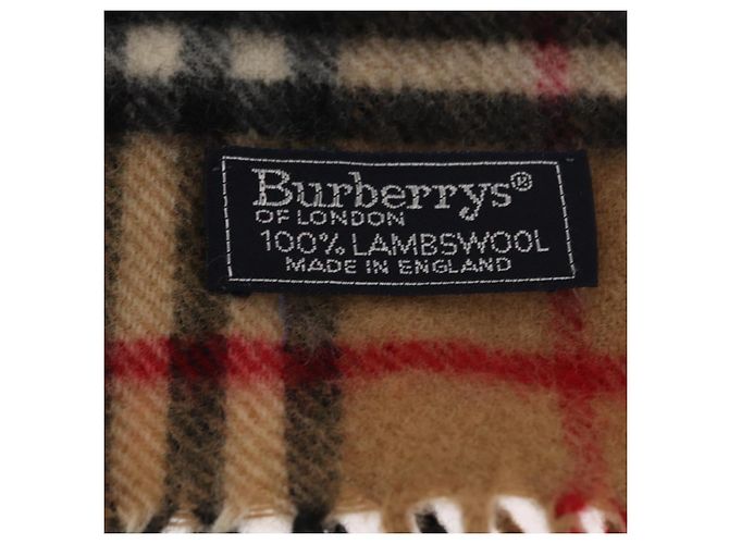Sciarpa in lana Nova Check Burberrys Beige Auth am10148 - vista 3