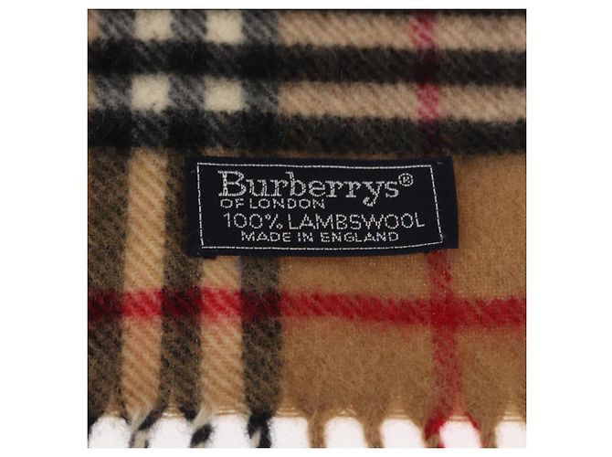 Sciarpa in lana Nova Check Burberrys Beige Auth am10148 - vista 7