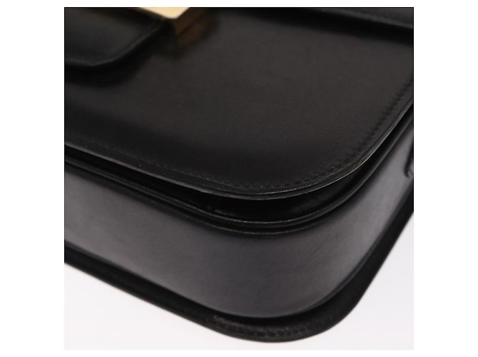 Céline Borsa a Spalla CELINE in Pelle Nera Oro Auth 160698 Nero D'oro - vista 11