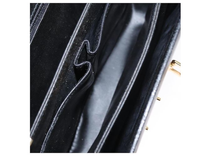 Céline Borsa a Spalla CELINE in Pelle Nera Oro Auth 160698 Nero D'oro - vista 18