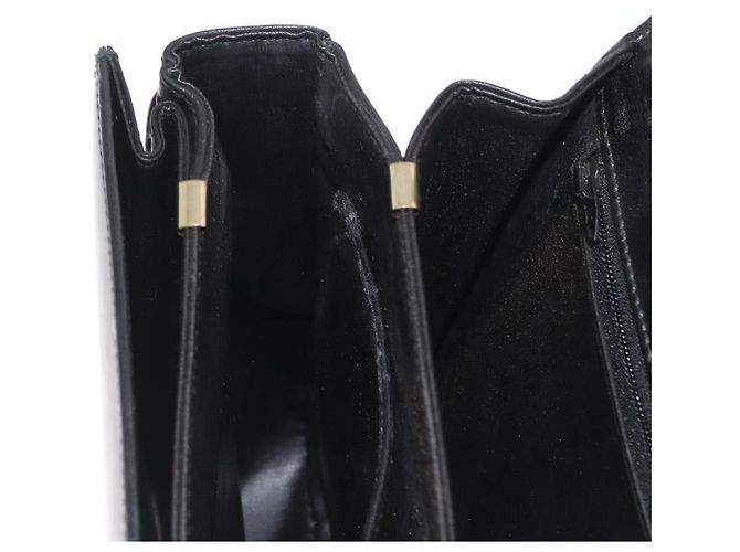 Céline Borsa a Spalla CELINE in Pelle Nera Oro Auth 160698 Nero D'oro - vista 20