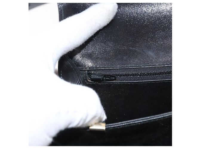 Céline Borsa a Spalla CELINE in Pelle Nera Oro Auth 160698 Nero D'oro - vista 23