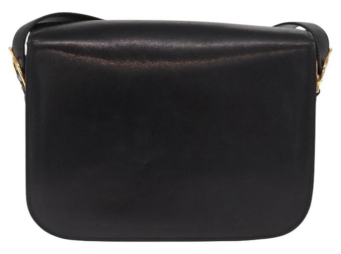 Céline Borsa a Spalla CELINE in Pelle Nera Oro Auth 160698 Nero D'oro - vista 3