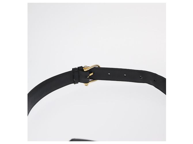 Céline Borsa a Spalla CELINE in Pelle Nera Oro Auth 160698 Nero D'oro - vista 8