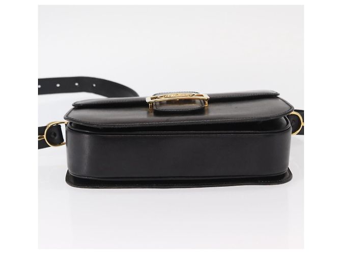 Céline Borsa a Spalla CELINE in Pelle Nera Oro Auth 160698 Nero D'oro - vista 9