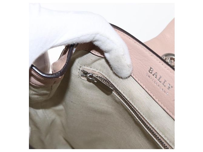 BALLY Backpack Leather Pink Silver Auth 159289 Silvery - view 21