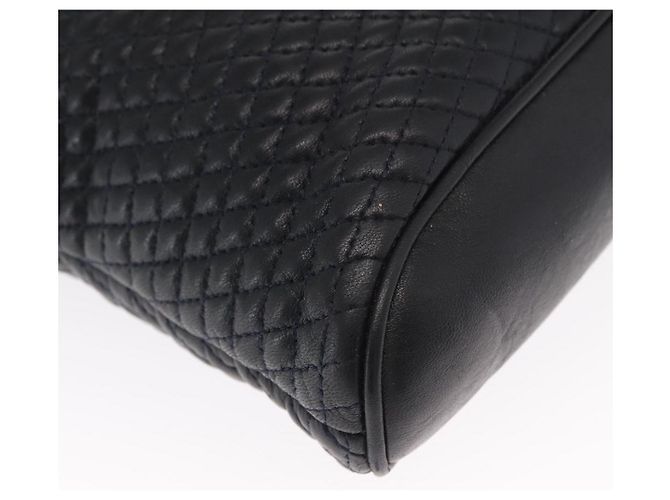 BALLY Bolsa de Ombro com Corrente Couro Marinho Dourado Auth 161052 Azul marinho - vista 10