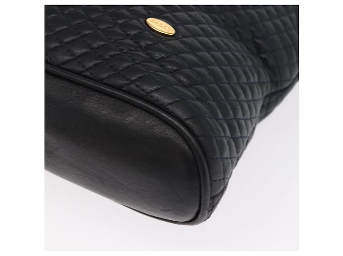 BALLY Bolsa de Ombro com Corrente Couro Marinho Dourado Auth 161052 Azul marinho - vista 11