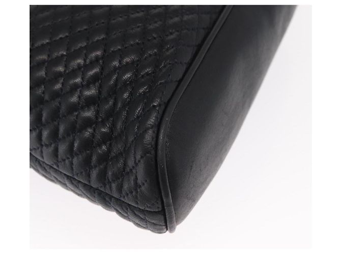 BALLY Bolsa de Ombro com Corrente Couro Marinho Dourado Auth 161052 Azul marinho - vista 12