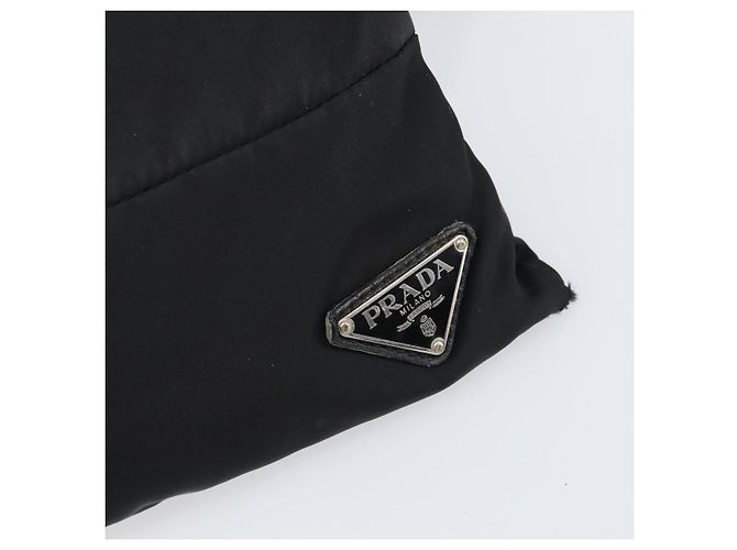 Borsa a Spalla PRADA Nylon Nero Argento Autentica 160712 - vista 14