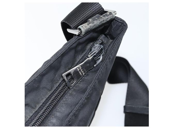 Borsa a Spalla PRADA Nylon Nero Argento Autentica 160712 - vista 17